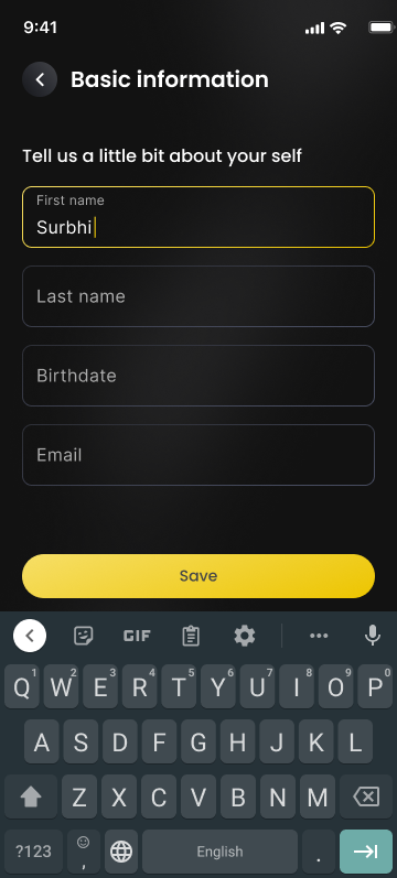 Basic Details Entry